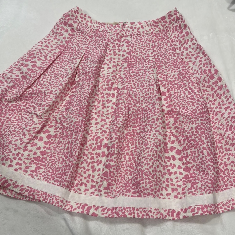 Peggy Jennings designer pink and white print ALine skirt gorgeous size 6 preppy